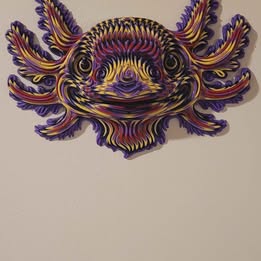 Axolotl wall art plaque