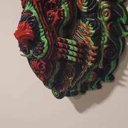 Lion head wall plaque