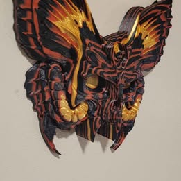 Moth skull wall art