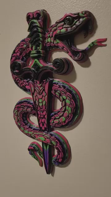 Snake Dagger Wall Plaque